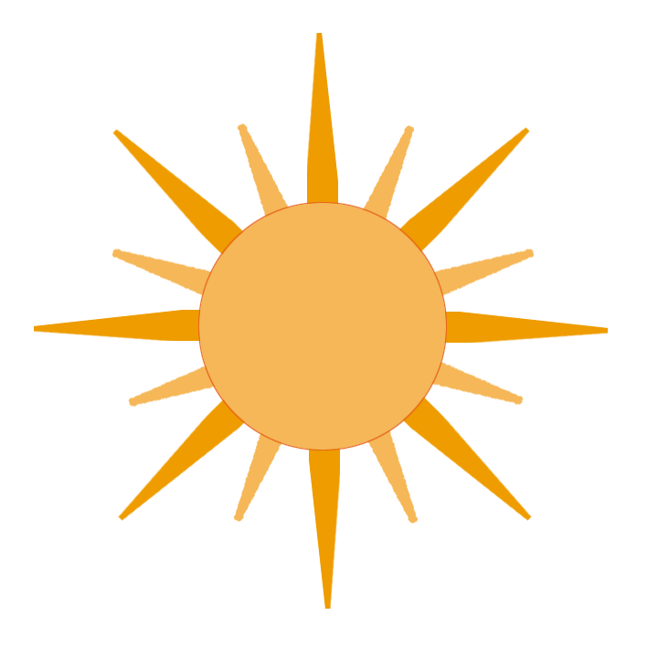 Animated sun graphic